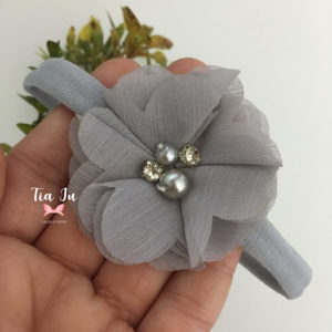 Faixa Flor Cinza