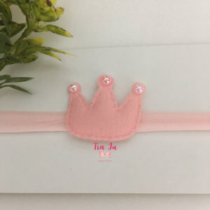 Faixinha com Coroa Rosa Claro