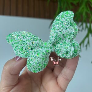 Borboleta flocada verde