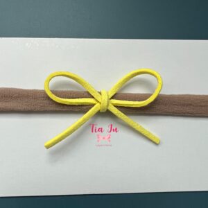 Faixa laço courino amarelo