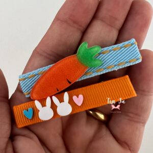 Hair Clips Cenoura e Coelhos