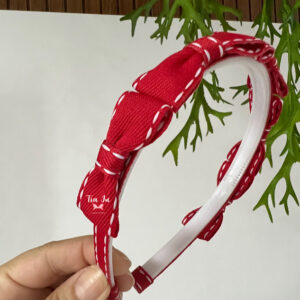 Tiara 5 lacinhos vermelhos