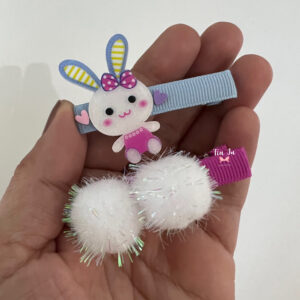 Hair Clips Coelhinha Páscoa