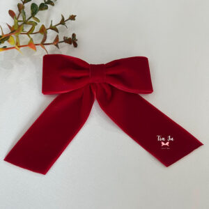 Laço Chanel com pontas vermelho (G)
